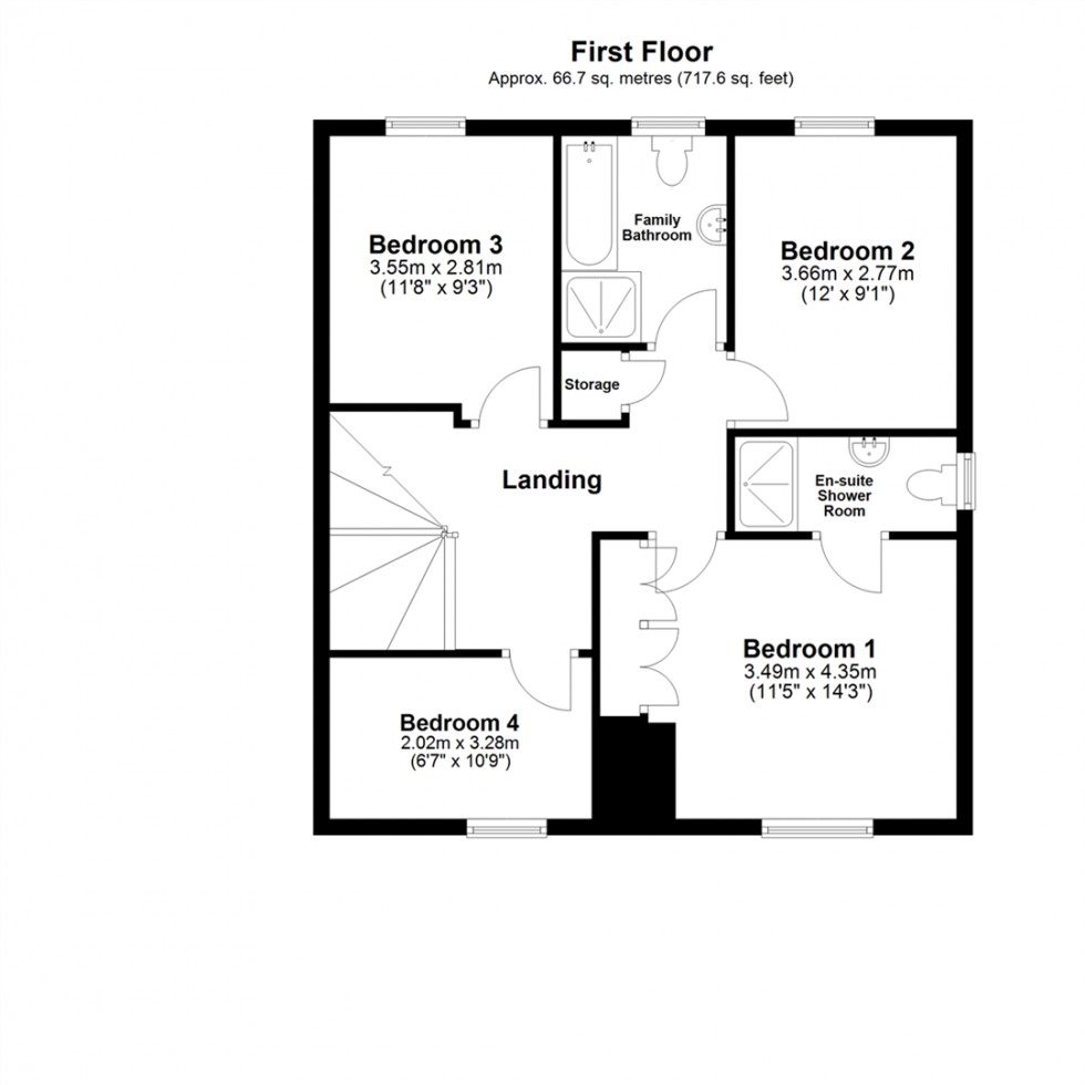 Floorplan for Goodyear Close, Howden, Goole