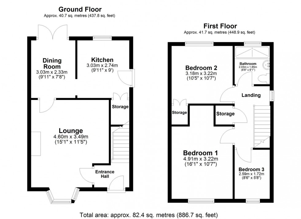 Floorplan for Croft Way, Camblesforth, Selby