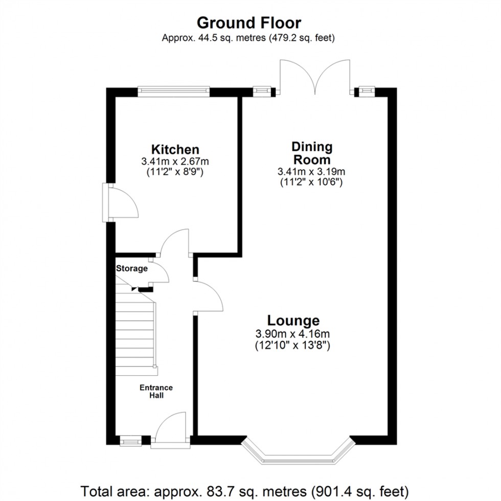 Floorplan for Ings Lane, Kellington, Goole