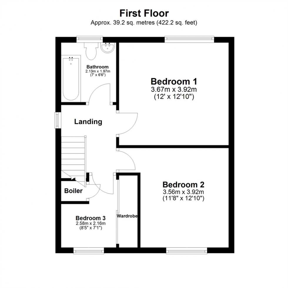 Floorplan for Ings Lane, Kellington, Goole