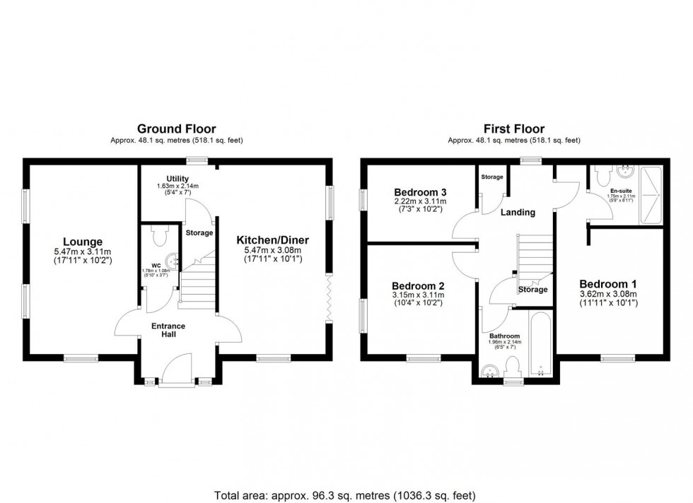 Floorplan for Chappell Close, Goole