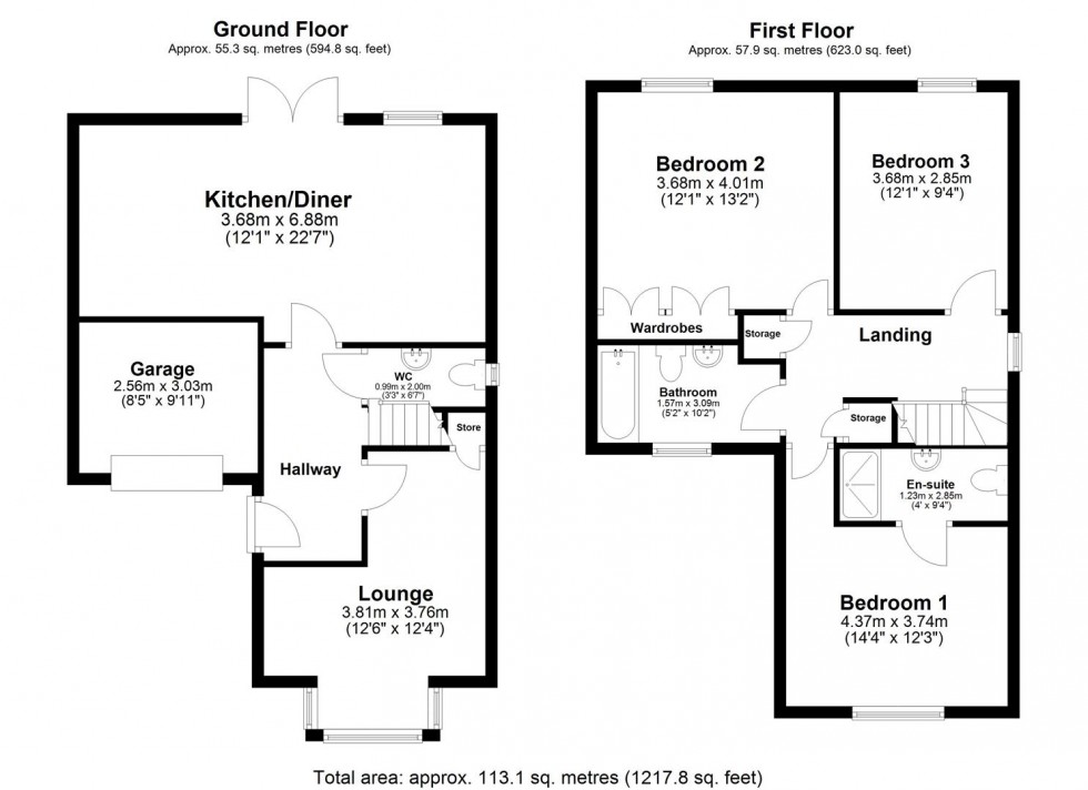 Floorplan for Brumby Close, Thorpe Willoughby, Selby