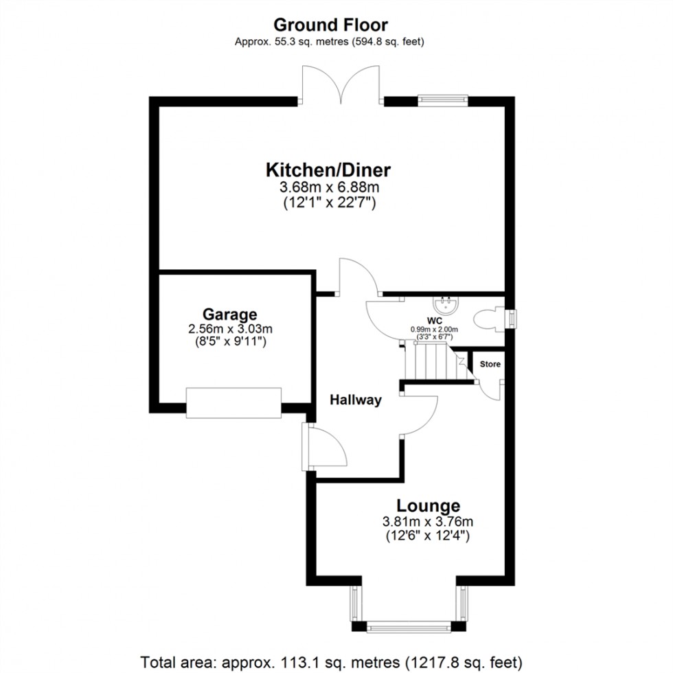 Floorplan for Brumby Close, Thorpe Willoughby, Selby