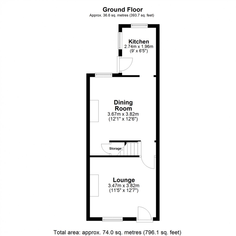 Floorplan for Gordon Street, Goole