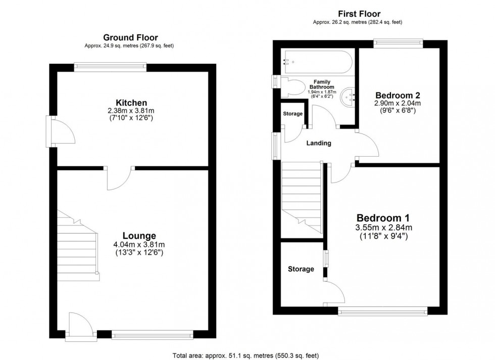Floorplan for Ryedale Way, Selby