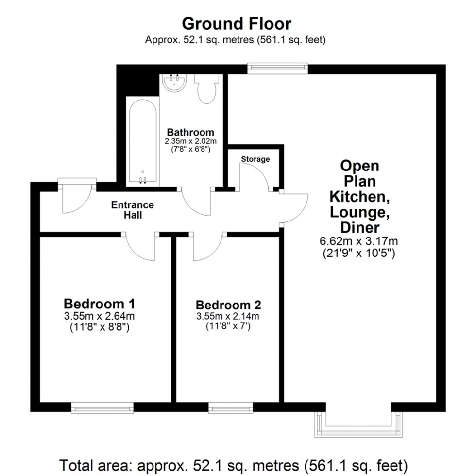 Floorplan for Chapel House Court, Selby