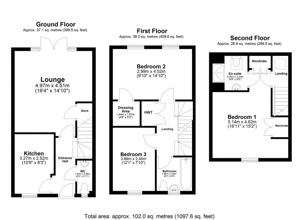 Floorplan for Sandwath Drive, Church Fenton