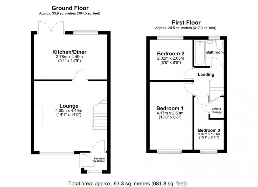 Floorplan for Kirkby Avenue