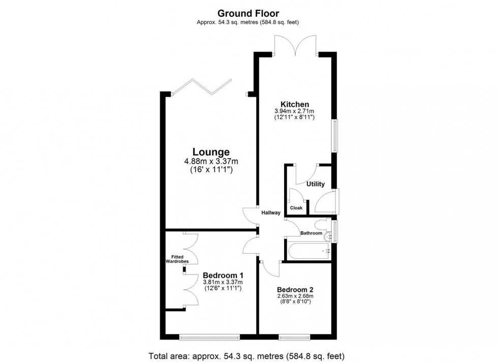 Floorplan for Orchard Drive, Hambleton, Selby
