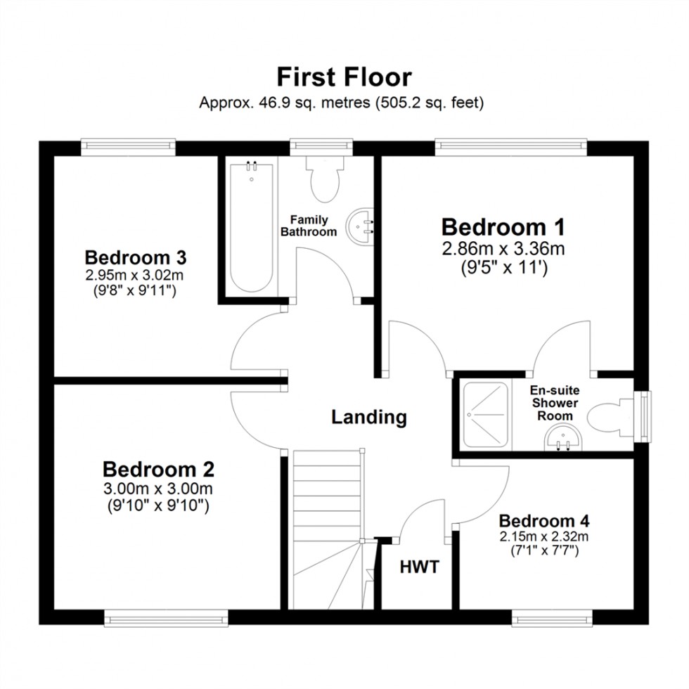 Floorplan for Jesse Close, Selby