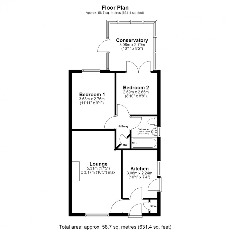 Floorplan for Garth Drive, Hambleton, Selby