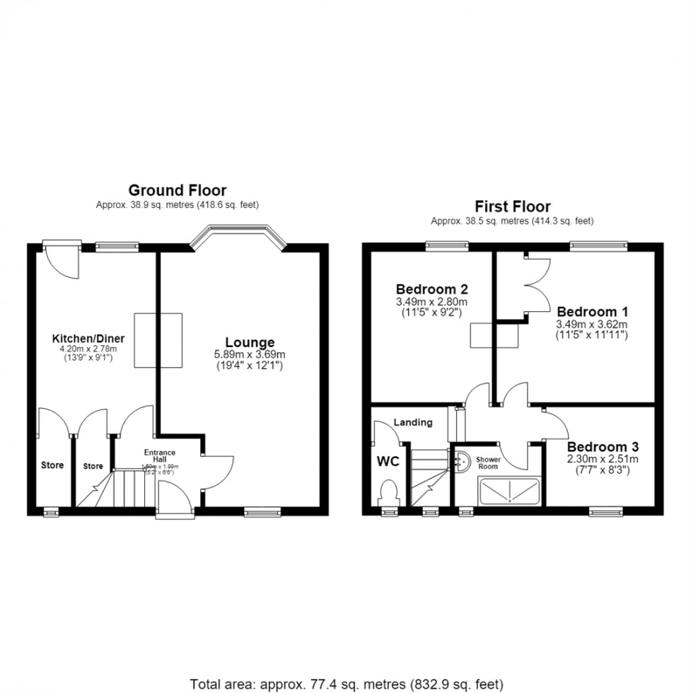 Floorplan for Garden Village, Micklefield, Leeds