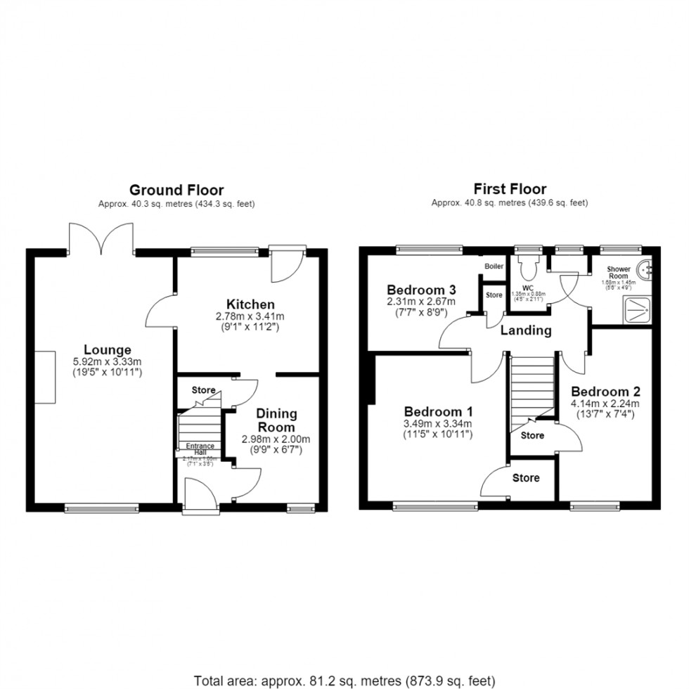 Floorplan for Northfield, Barlby, Selby